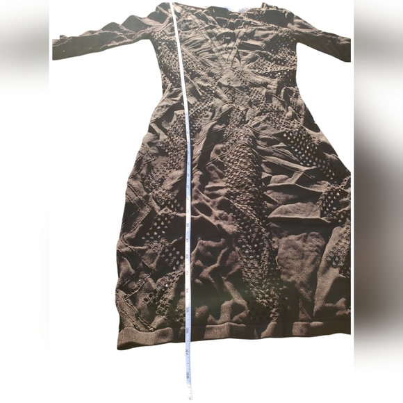 Calvin Klein Laser Cut Embroidered Bodycon Stretch Lined Boat Neck Dress Small - Picture 5 of 10